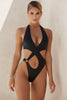 Cross-Hollow One-Piece Swimsuit