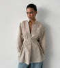Female Simple All-match Long Sleeves Tied Top
