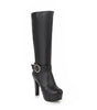 High heel high top winter boots