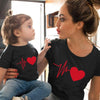 Love round neck print couple parent-child outfit