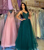 Dark Green Banquet Host Evening Dress