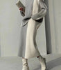 Turtleneck Long-sleeved Knitted Top Two-piece Set