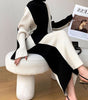 Turtleneck Long-sleeved Knitted Top Two-piece Set