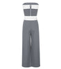 Contrast Color Vest Wide-leg Suit Pants Fashion Casual Two-piece Suit