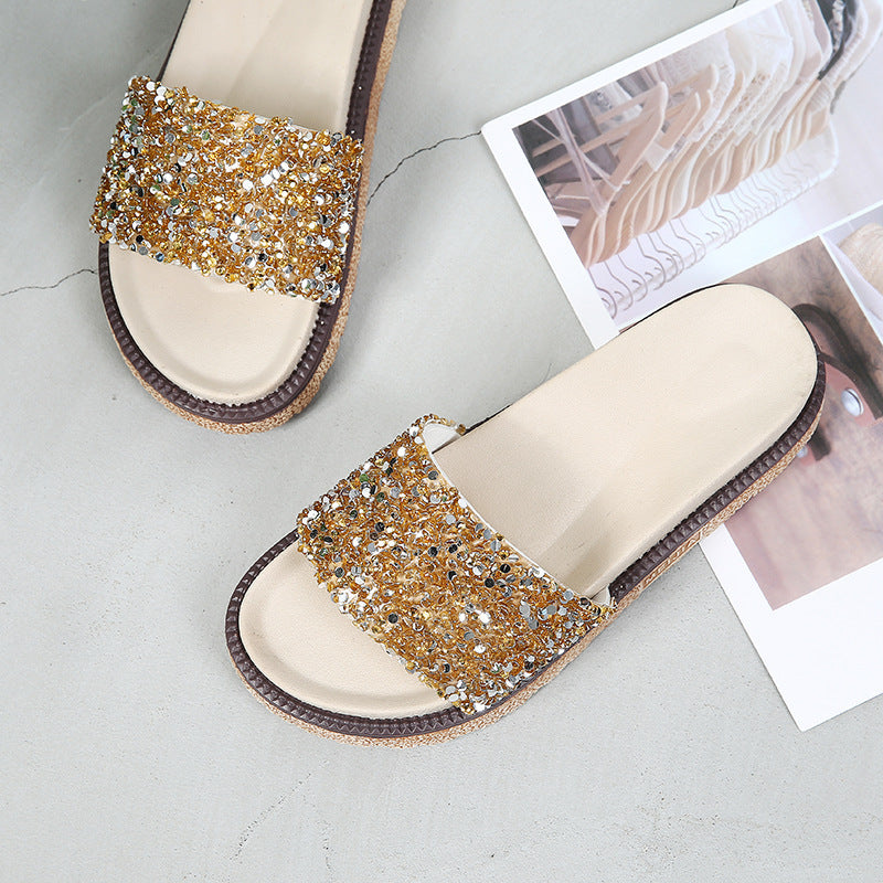 Rhinestone slippers