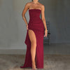 Strapless Pleated Maxi Dress - Summer Bridesmaid