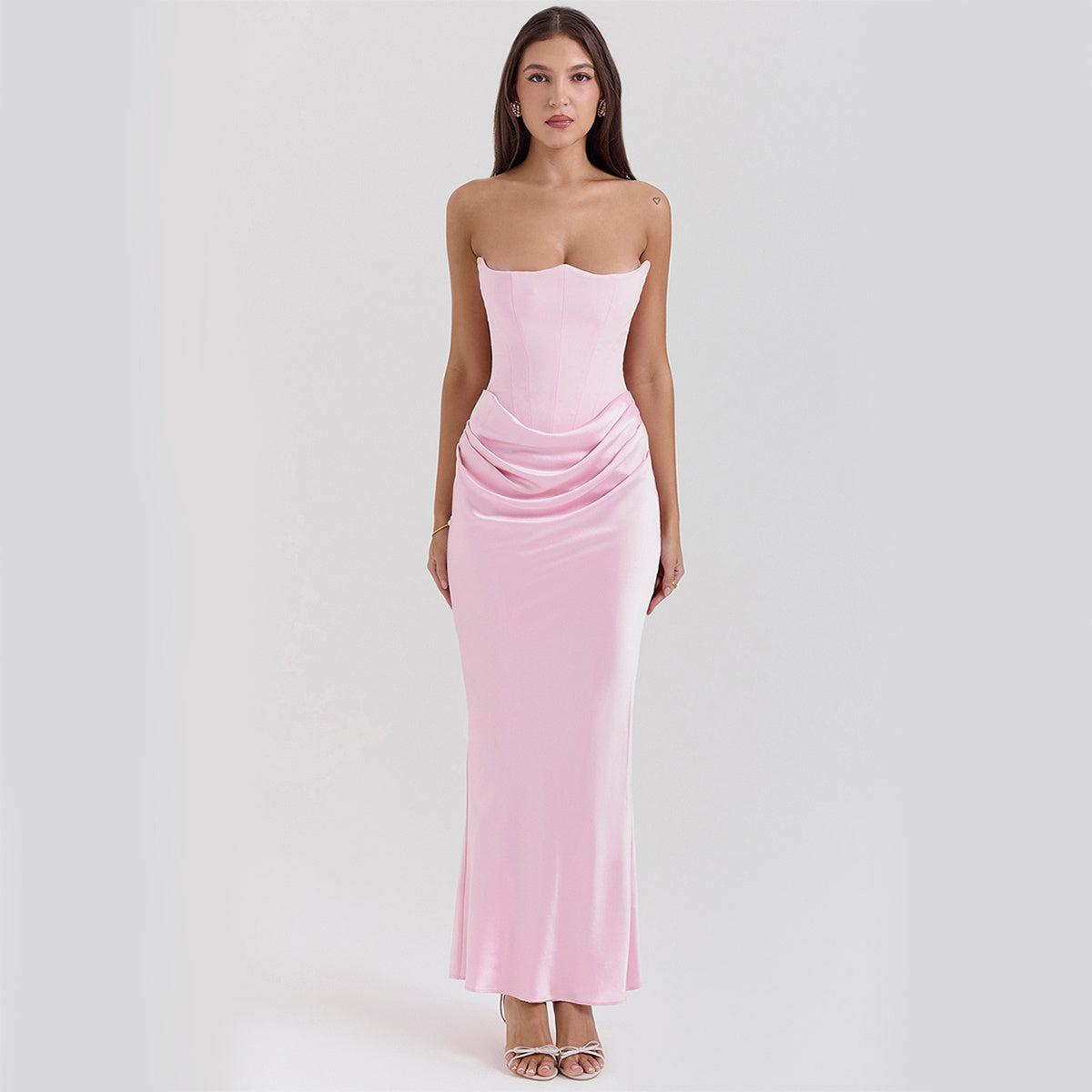 Schmales Tube-Top-Kleid – Sexy rückenfreies Bandeau.