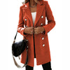 Double-Breasted Wool Coat - Women's Autumn/Winter Jacket