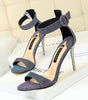 Korean fashion metal high heels