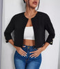 Einfarbige Bomberjacke mit Schlitz