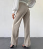 2025 High Waist Slimming Straight Leg Business Trousers – French Style with Side Pockets