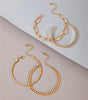 Exaggerated And Minimalist Gold Thick Chain Bracelet Set Of Four Pieces