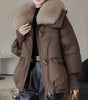 Women's Short Fur Collar Padded Winter Jacket