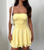 Y2K Tube-top Short Dress Summer Sexy Pleated Tight Dresses For Womens Clothing