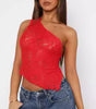 Lace Backless Asymmetrical Summer Top