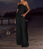 Rückenfreier Jumpsuit mit weitem Bein und Tube-Top