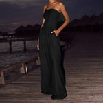 Backless Wide-Leg Tube Top Jumpsuit