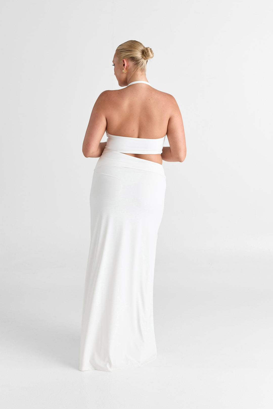 Seraphina | Women’s Cutout Halter Maxi Dress with Open Back