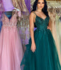 Dark Green Banquet Host Evening Dress