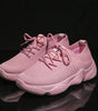 Thick-soled white shoes female flying woven old shoes sports shoes women