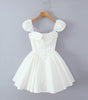 European And American Waist Slimming Pleated Slim White Dress Skirt