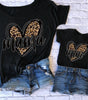 Graphic Leopard Print Love Parent-child T-shirt