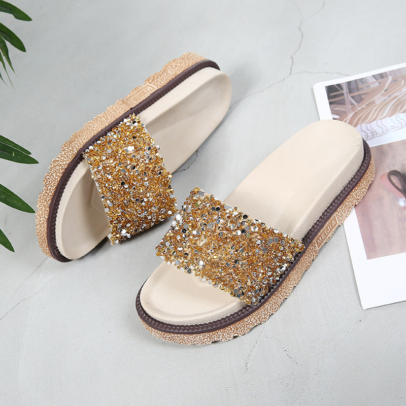 Rhinestone slippers