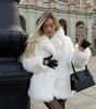Women's Fashionable Solid Color Temperament Short Coat