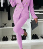 New European And American Women's Clothing Pure Color All-matching Casual Suit