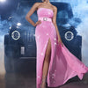 Bankettkleid aus Samt mit Pailletten und enger Taille, Tube-Top und schmaler Passform