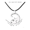 Stainless Steel Black Silver Cute Cat Lover Pendant