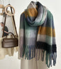 New Mohair Plaid Scarf For Women
