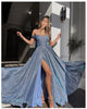 Sequined Large Skirt Tube Top Fashionable With Side-slit Dress
