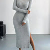 Knitted Long Dress Women's Clothing