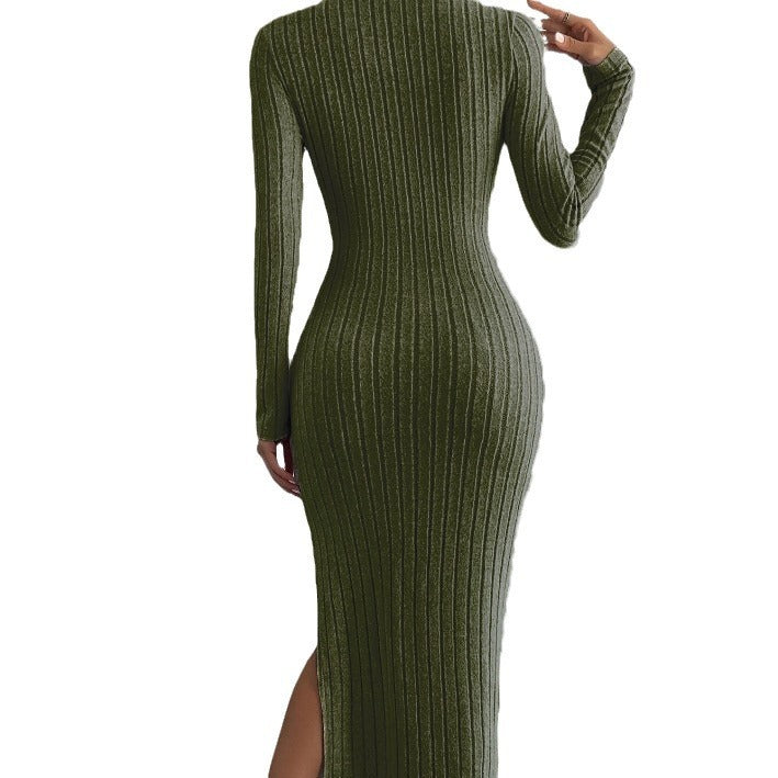 Knitted Long Dress Women's Clothing