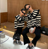 Mother & Daughter Striped Sweater Set