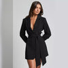 Women’s Lace-Up Slim Fit Long Sleeve Coat