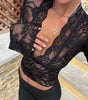 Lace Bottom Shirt-Women's Fashionable Lace Bottoming Shirt Top