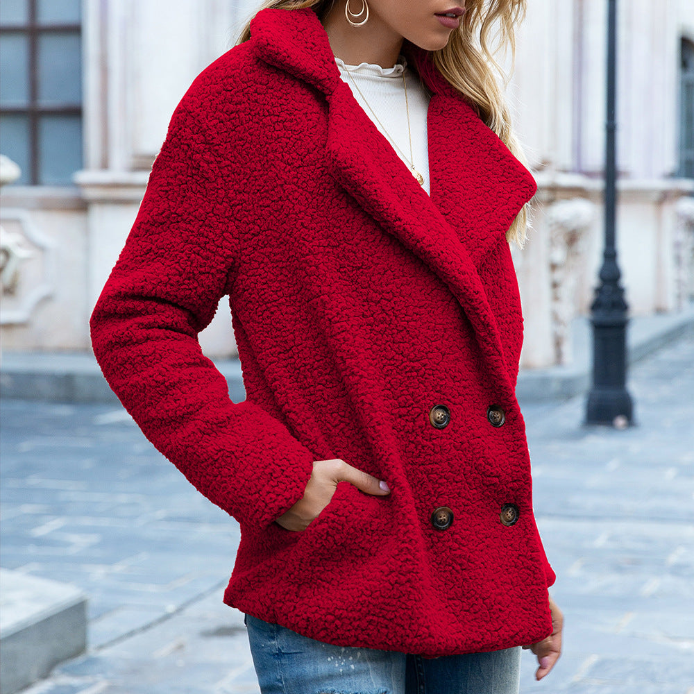 Fluffy Lapel Winter Coat