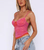 Sexy Lace Camisole Summer Slim Gauze Backless Lace-up