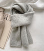 All-match Knitted Scarf For Women Pure Color Warm Keeping Small Scarf