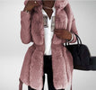 New Style Fur Belt Belt Hooded Zipper Jacket Women's Clothing