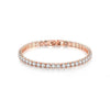 round single row full diamond gold tennis bracelet,