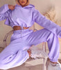 Two-Piece Tracksuit with Hoodie - Women's Casual Fitness Sportswear