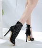 Fishbill Rhinestone Heels