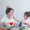 Love round neck print couple parent-child outfit