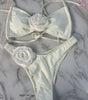 Tube Top 3D Flower Bra Briefs
