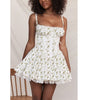 Lace Suspender Dress - Summer Slim Waist Pleated Dress