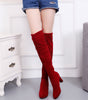 Schwarze kniehohe Stiefel für Frauen Schuhe High Heel Lange Stiefel