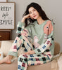 Pajamas Set Women Cute Cartoon Print Sleepwear 2 Piece Lounge Sets